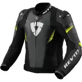 REV'IT! Rev'it Jacket Control Veste en cuir 52 noir/jaune néon