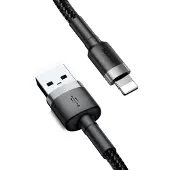 Baseus Câble USB en Polyamide avec connecteur Lightning 2A, 1 m - Gris/Noir