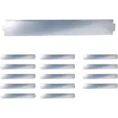 Relaxdays Bordure de pelouse , lot de 15, H x L : 15 x 100 cm, acier, bordure de parterre flexible, bordure pour parterres et pelouse, argent