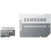 Samsung Carte mémoire microSDHC PRO 32 Go avec adaptateur SD