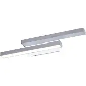 Rabalux Applique murale LED Ryan chromée 19 W, blanc chaud, 1 100 lm, métal, dimensions : 9,6 x 45 x 7 cm, IP44,
