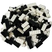 LEGO Briques noir/blanc mélangées 200 pièces