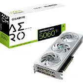 Gigabyte GeForce RTX 5060 Ti AERO OC 16G Carte Graphique – 16 Go GDDR7, 128 bits, PCI-E 5.0, 2647MHz Fréquence du processeur, 3 x DisplayPort, 1 x HDMI, GV-N506TAERO OC-16GD