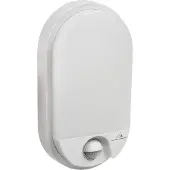 Macleans Lampe LED avec détecteur de mouvement infrarouge Applique murale Éclairage intérieur/extérieur 1100lm 15W IP54 blanc Classe énergétique A++