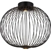 Globo Plafonnier noir Galway cage simple Ø 50cm
