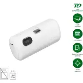 4smarts Batterie externe PicoFold 5000 mAh 22,5 W, blanche