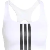 Adidas Optime Workout 3 Stripes Medium Impact Sports Bra Blanc S Femme
