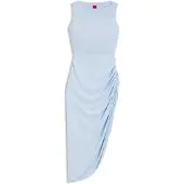 HUGO Kuzella 1 10250554 Red Sleeveless Midi Dress 40 Femme