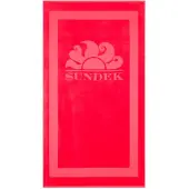 Sundek Jacquard Terry Logo And Frame Towel Rouge