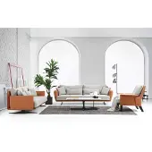 AEA Ensemble de canapé complet Canapé 321 places Tissu Orange