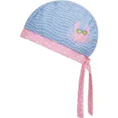 Playshoes Bonnet 'Krebs' bleu-gris / or / rose / blanc