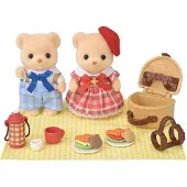 Sylvanian Families Figurine Biscuit Bear Sœur Et Frère-pique-nique Délicieux (5852)