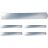 Relaxdays Bordure de pelouse , lot de 5, H x L : 15 x 100 cm, acier, bordure de parterre flexible, bordure pour parterres et pelouse, argent