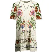 Deeluxe Robe 'Ominie' mélange de couleurs / blanc naturel