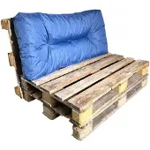 Bananair Coussin Palette en polyester 120x60 cm Bleu