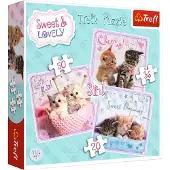 Trefl Chats mignons - Puzzle 3en1 20-40 pièces