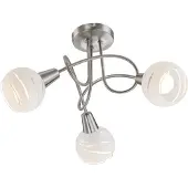 Globo Lighting Plafonnier en métal nickel mat, 3x E14 LED