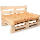 Bananair Coussins palette assise en polyester 120x80x15 cm orange
