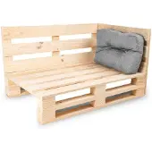 Bananair Coussin palette angle en polyester 60x40 cm Gris