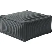 Bananair Module méridienne pour canapé modulable fourrure côtelée 80x60 cm gris foncé