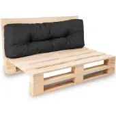 Bananair Coussins palette dossier en polyester 120x40x15 cm noir