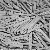 LEGO 1x12 Briques hautes Gris clair - 6112 NOUVEAU Quantité 25x