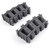 LEGO City Chemin de fer Courbe Gris foncé - 53400 NOUVEAU Quantité 10x