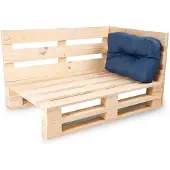 Bananair Coussin palette angle en polyester 60x40 cm Bleu