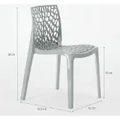 GRAND SOLEIL Gruvyer Empilable Polypropylène Cuisine Bar Chaises - Jaune