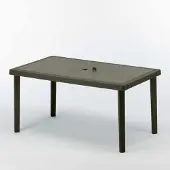 GRAND SOLEIL Boheme Poly Rotin table rectangulaire 150x90 - Marron