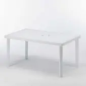 GRAND SOLEIL Boheme Poly Rotin table rectangulaire 150x90 - Blanc