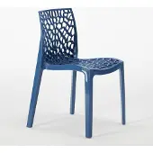 GRAND SOLEIL Gruvyer Empilable Polypropylène Cuisine Bar Chaises - Bleu