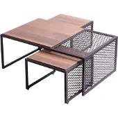 AEA Elégante table en bois brun au design moderne