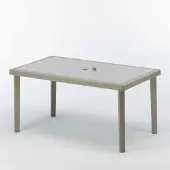 GRAND SOLEIL Boheme Poly Rotin table rectangulaire 150x90 - Beige