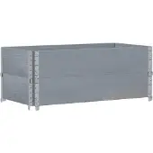 vidaXL Jardinière gris 100x50 cm bois massif de pin