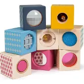 Bigjigs Wooden Senses Building Blocks (blocs de construction en bois pour les sens)