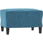Syfax Repose-pied Bleu 60x50x41 cm Velours