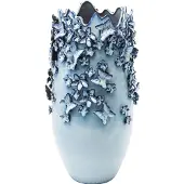 Kare Vase papillons bleu clair 50cm