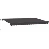 Syfax Auvent Rétractable Anthracite 400 x 200 cm tissu