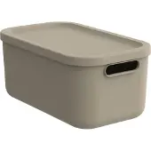 Rotho Boîte avec couvercle, 395 x 235 x 177 mm, Beige, 39 x 23 x 17 cm