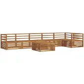 Syfax Ensemble de canapés d'extérieur 7 pcs Naturel