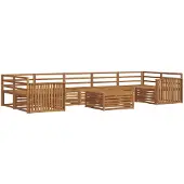 vidaXL Ensemble de canapés d'extérieur 8 pièces en bois massif d'acacia naturel