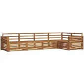 Syfax Ensemble de canapés d'extérieur 5 pcs Naturel