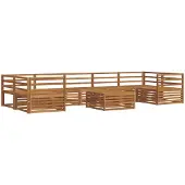 vidaXL Ensemble de canapés d'extérieur 8 pièces en bois massif d'acacia naturel