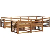 vidaXL Ensemble de canapés d'extérieur 7 pièces en bois massif d'acacia naturel