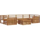 vidaXL Ensemble de canapés d'extérieur 7 pièces en bois massif d'acacia naturel