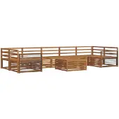 vidaXL Ensemble de canapés d'extérieur 8 pièces en bois massif d'acacia naturel