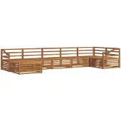 Syfax Ensemble de canapés d'extérieur 7 pcs Naturel