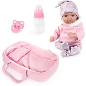 Bayer Poupée Reborn 38cm + porte-bébé 93827AH 20029