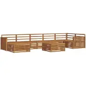 Syfax Ensemble de canapés d'extérieur 8 pcs Naturel